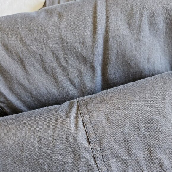 Truly By Part Two Gray Cotton Lurex SleevlessShimmery Mini Pockets Zippers US 10 - Picture 15 of 16